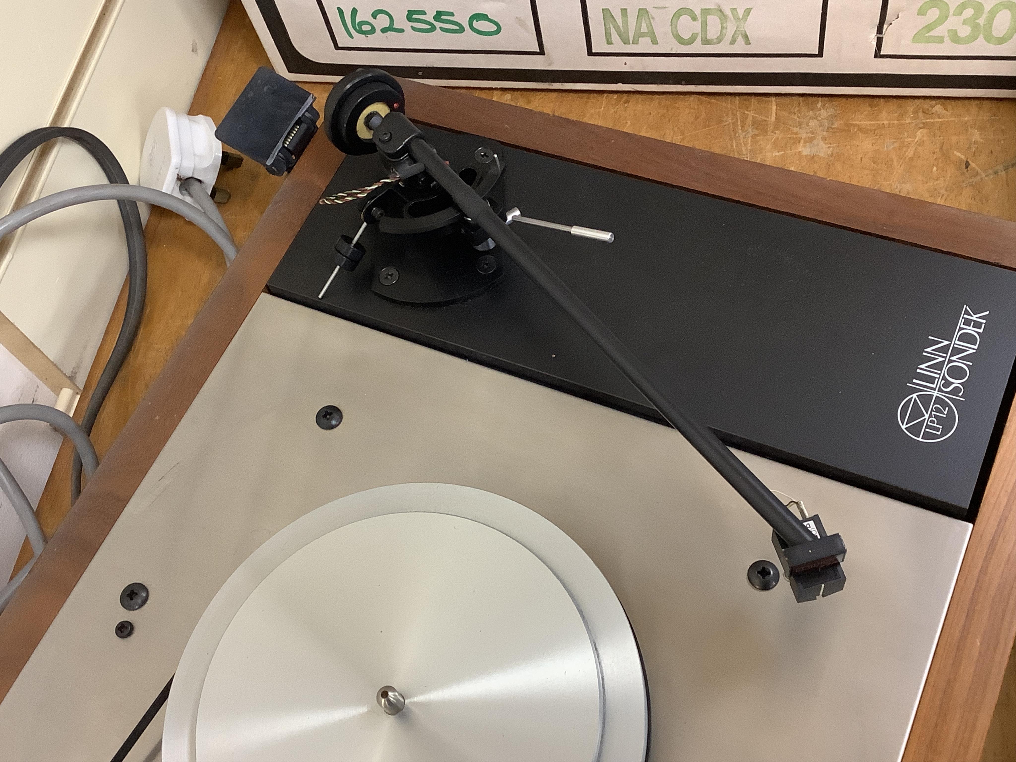 A Linn Sondek LP12 hi-fi transcription turntable record player, serial number 26201